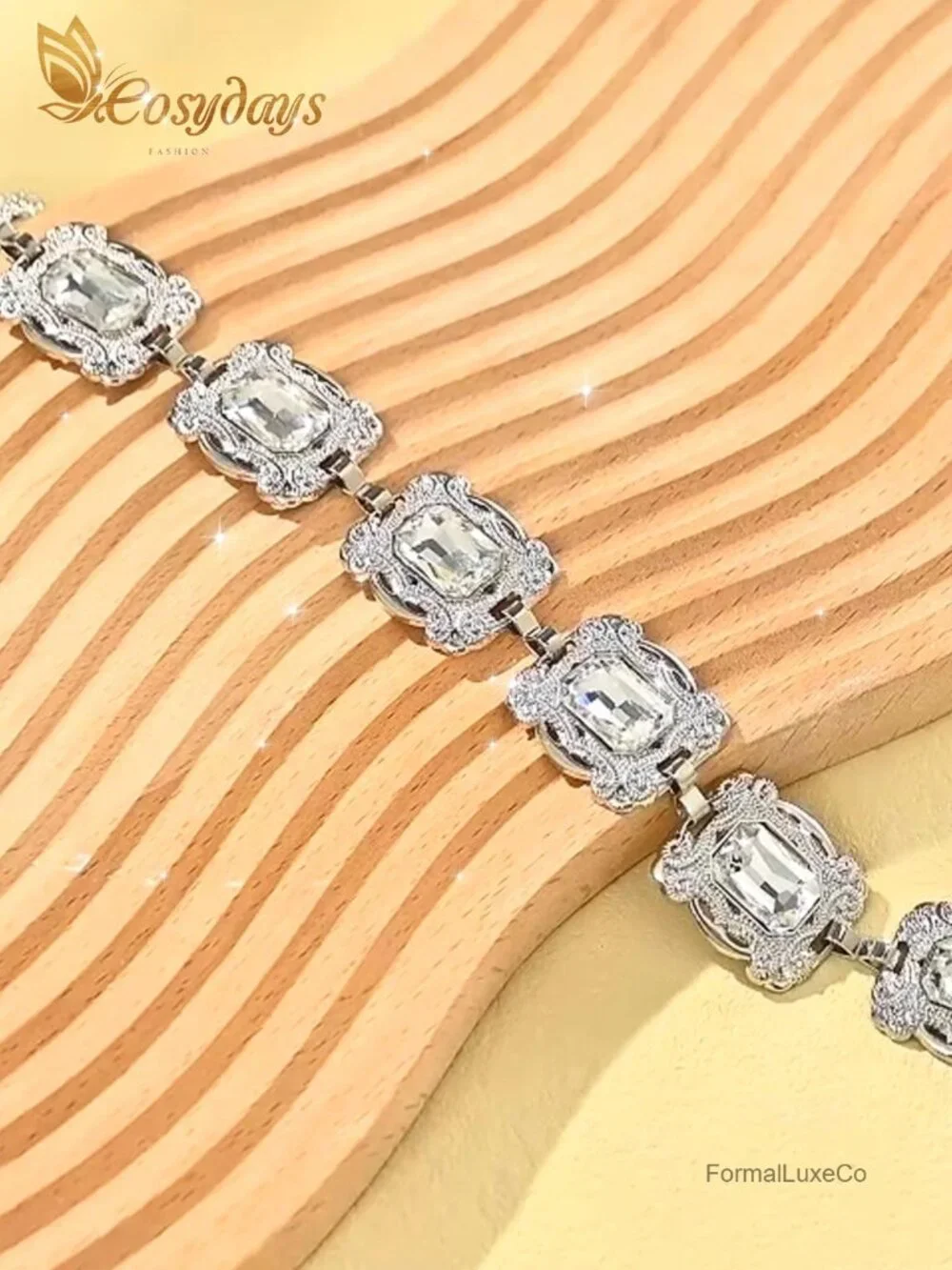 Bling Rhinestone Chain Belt Sparkly Adjustable Waist Chain Fancy Dress Belt